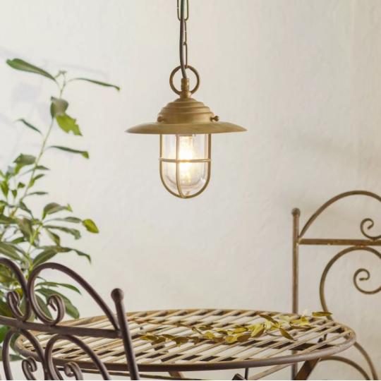 vonkajsia mediteranska zavesna lampa antikovana mosadz vintage vodotesna terasa lampa ip chranena rustikalna klasicka stolova osvetlenie moretti luce lameridiana zahrada.jpg